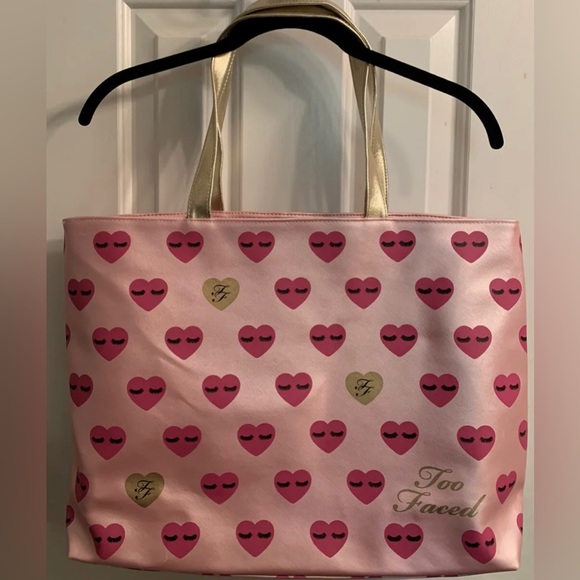 Too Faced BETTER THAN SEX Large Pink Tote Bag BRAND NEW - Picture 2 of 4